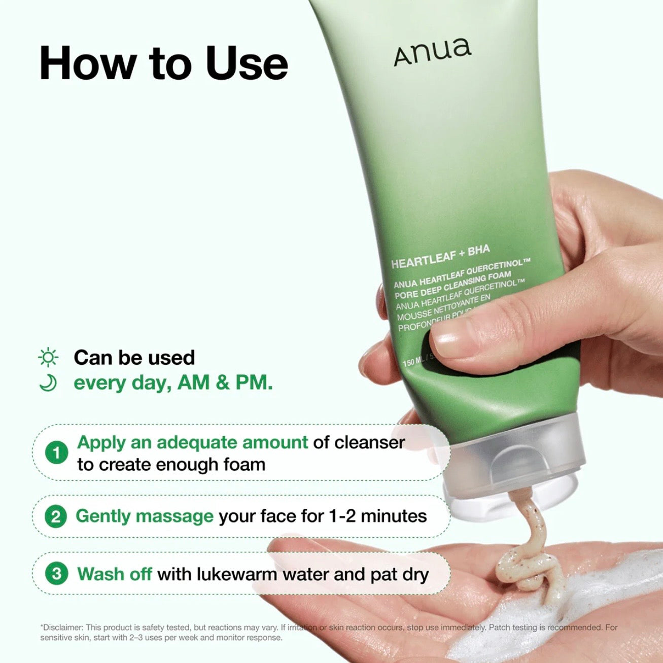 Anua Heartleaf + BHA Pore Deep Cleansing Foam 150ml