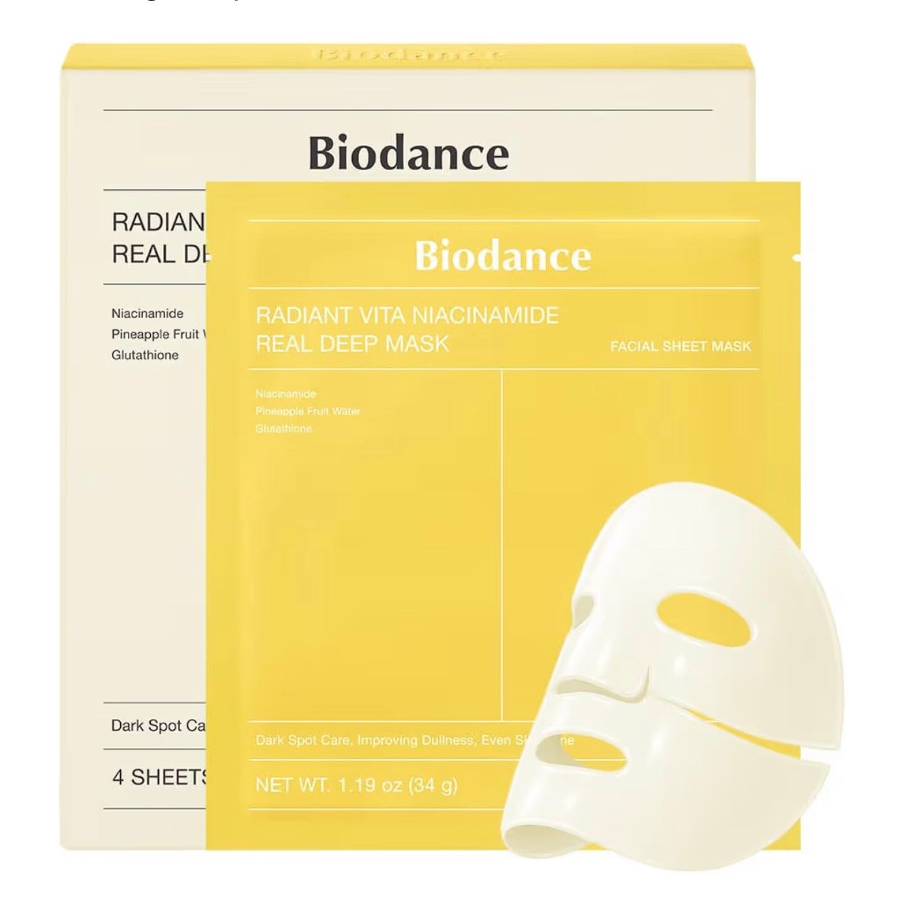 Biodance Radiant Vita Niacinamide Real Deep Mask - 01 Sheet Mask